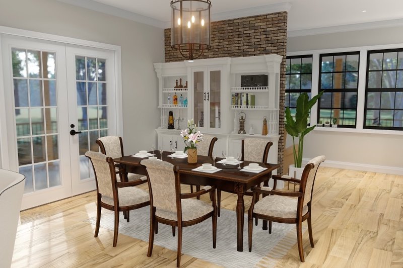 House Blueprint - Interior - Dining Room for Farmhouse House Plan #54-508 - 3 bed, 2 bath