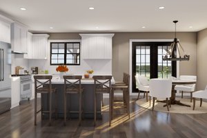 Interior - Dining Room for Country House Plan #17-2612 - 3 bed, 2 bath