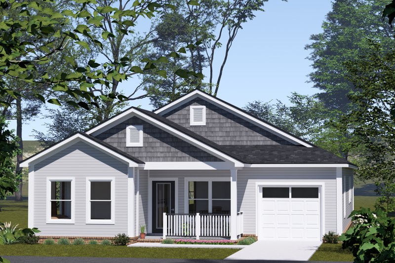 House Blueprint - Cottage Exterior - Front Elevation Plan #513-2334