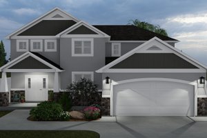 Craftsman Exterior - Front Elevation Plan #1060-57