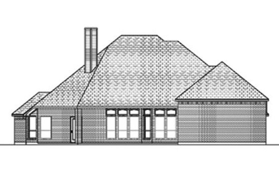 Exterior - Rear Elevation for Traditional House Plan #84-377 - 3 bed, 2.5 bath