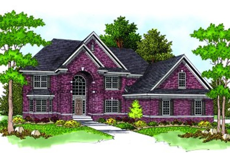 Architectural House Design - Traditional Exterior - Front Elevation Plan #70-554