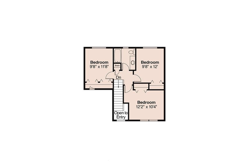 Home Plan - Floor Plan - Upper Floor House Plan #124-470 - 4 bed, 2 bath