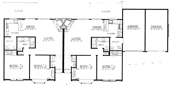Ranch Floor Plan - Main Floor Plan #303-164
