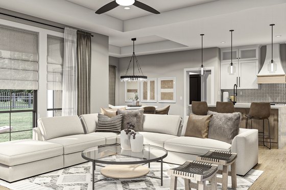 Interior - Family Room 2 for Modern House Plan #455-526 - 3 bed, 2 bath