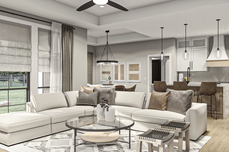 Home Plan - Interior - Family Room 2 for Modern House Plan #455-526 - 3 bed, 2 bath