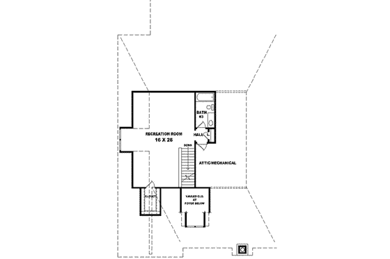 Floor Plan - Upper Floor for European House Plan #81-423 - 3 bed, 3 bath