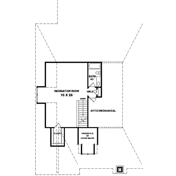 European Floor Plan - Upper Floor Plan #81-423