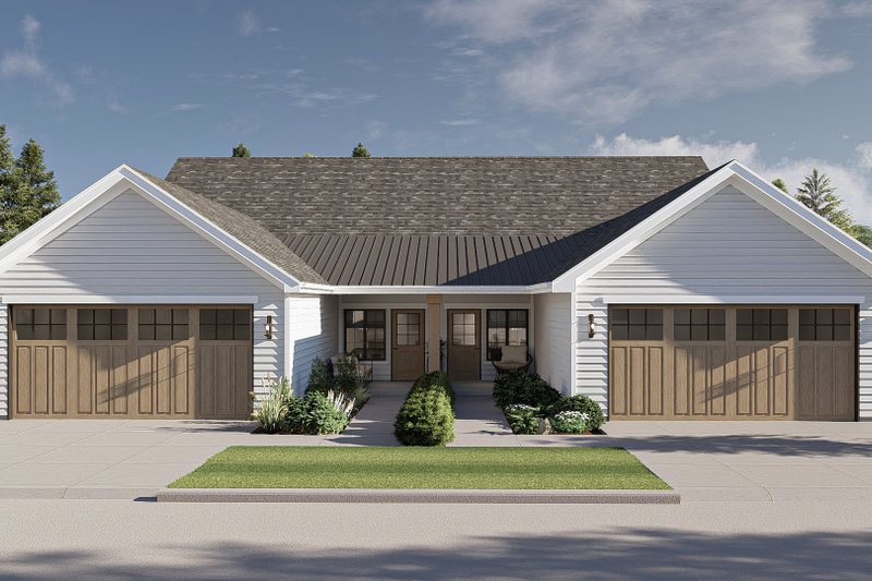Dream House Plan - Exterior - Rear Elevation for Modern House Plan #455-353 - 3 bed, 2 bath