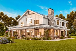 Exterior - Front Elevation 4 for Farmhouse House Plan #54-669 - 3 bed, 2 bath