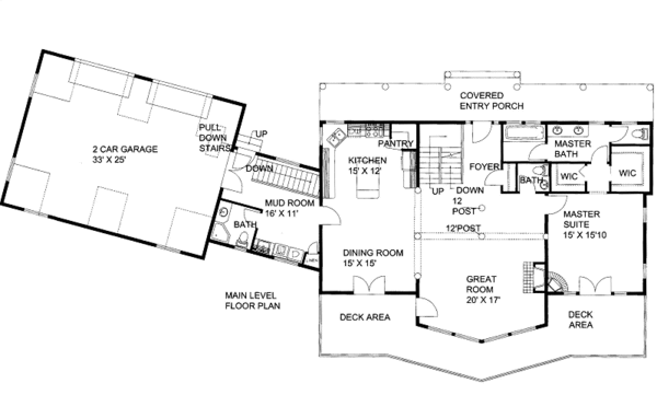 Craftsman Floor Plan - Main Floor Plan #117-794