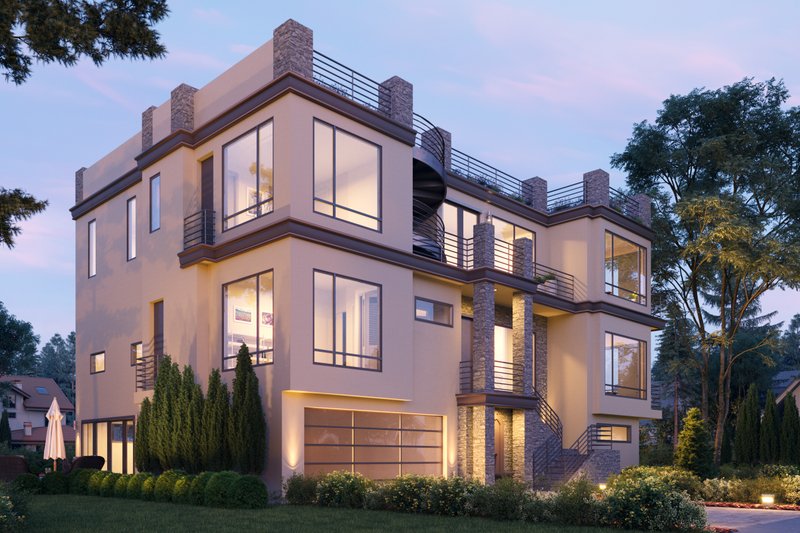 House Design - Exterior - Other Elevation for Modern House Plan #1066-105 - 7 bed, 8.5 bath