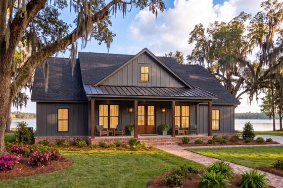 Exterior - Front Elevation 4 for Farmhouse House Plan #430-442 - 4 bed, 3 bath
