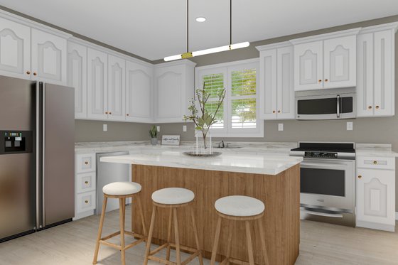 Interior - Kitchen 1 for Ranch House Plan #1060-9 - 5 bed, 3 bath