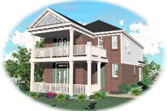 Exterior - Front Elevation for Southern House Plan #81-466 - 4 bed, 2.5 bath