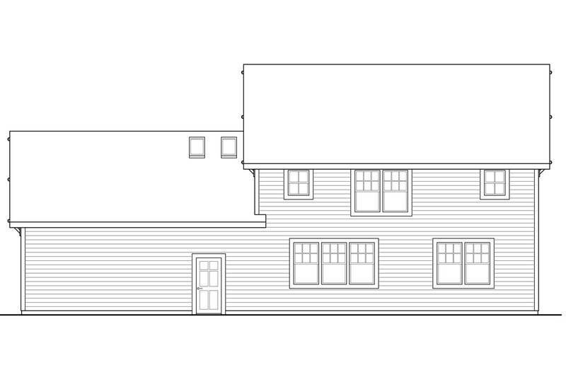 Dream House Plan - Exterior - Rear Elevation for Country House Plan #124-968 - 3 bed, 2.5 bath