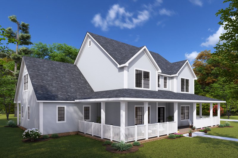 Dream House Plan - Exterior - Other Elevation 4 for Farmhouse House Plan #513-2245 - 4 bed, 3 bath