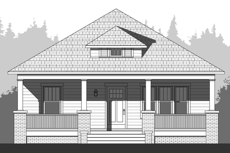 House Plan Design - Exterior - Front Elevation 5 for Bungalow House Plan #461-67 - 3 bed, 2 bath