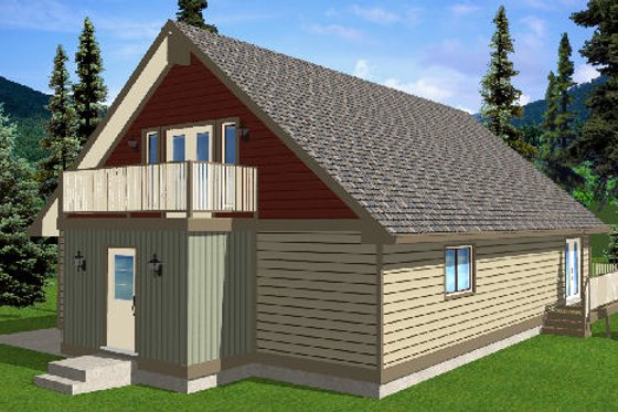 Exterior - Other Elevation 1 for Cottage House Plan #126-167 - 4 bed, 3 bath