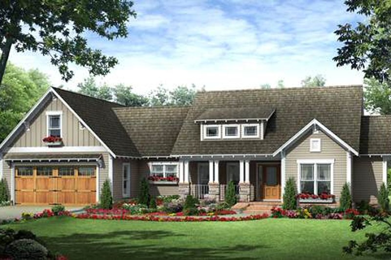 Dream House Plan - Craftsman Exterior - Front Elevation Plan #21-279