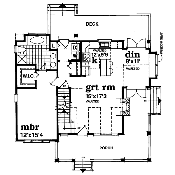 Farmhouse Floor Plan - Main Floor Plan #47-384