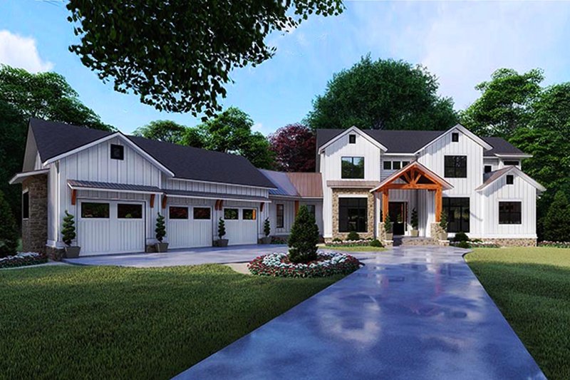 Dream House Plan - Farmhouse Exterior - Front Elevation Plan #923-119