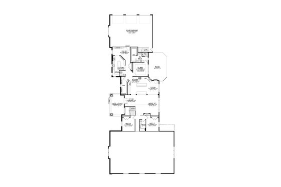Floor Plan - Main Floor for Cabin House Plan #1064-350 - 5 bed, 4 bath