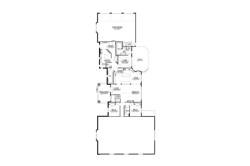 Architectural House Design - Floor Plan - Main Floor for Cabin House Plan #1064-350 - 5 bed, 4 bath
