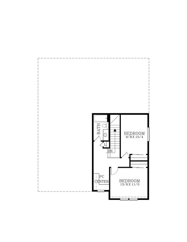 Craftsman Floor Plan - Upper Floor Plan #53-700