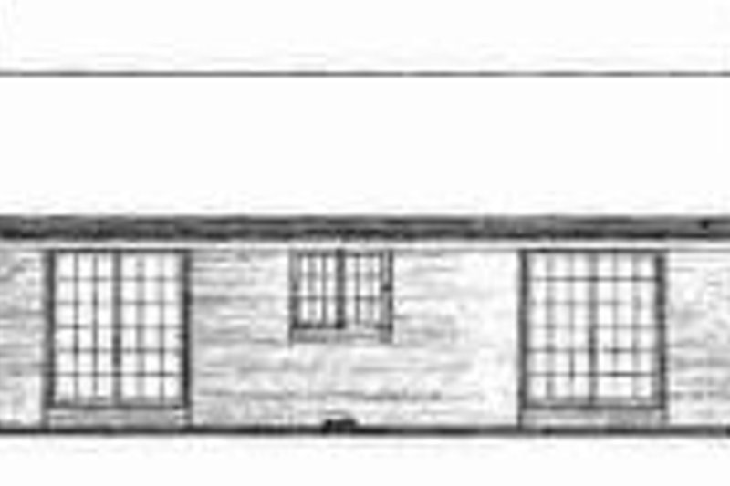 Architectural House Design - Exterior - Rear Elevation for Ranch House Plan #72-296 - 3 bed, 2 bath