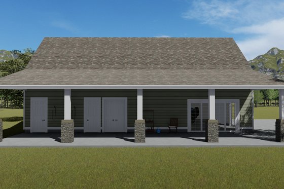 Exterior - Other Elevation 3 for Traditional House Plan #1060-81, 2 bath