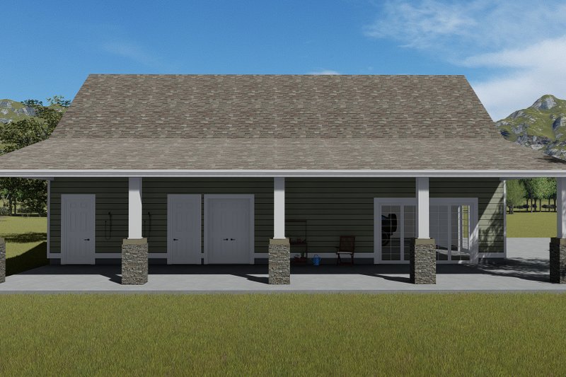 House Blueprint - Exterior - Other Elevation 3 for Traditional House Plan #1060-81, 2 bath