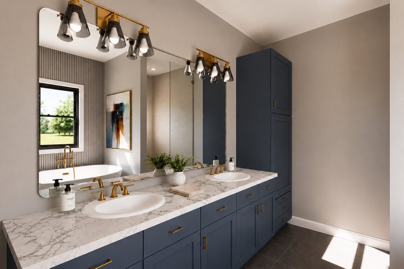 House Blueprint - Interior - Master Bathroom 1 for Farmhouse House Plan #1064-509 - 3 bed, 2.5 bath