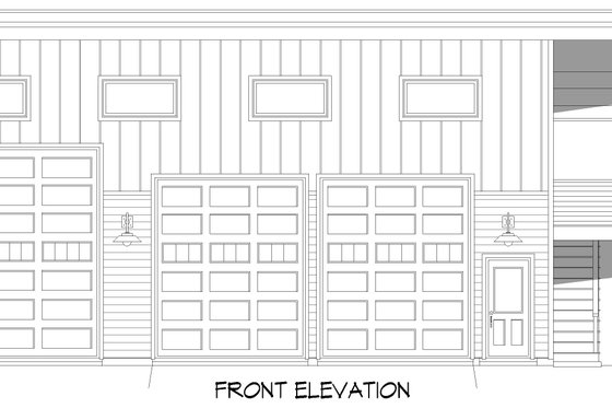 Exterior - Front Elevation 3 for Contemporary House Plan #932-1250 - 1 bed, 1 bath
