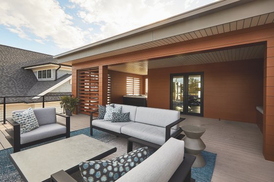 Exterior - Outdoor Living 1 for Contemporary House Plan #928-352 - 4 bed, 4.5 bath