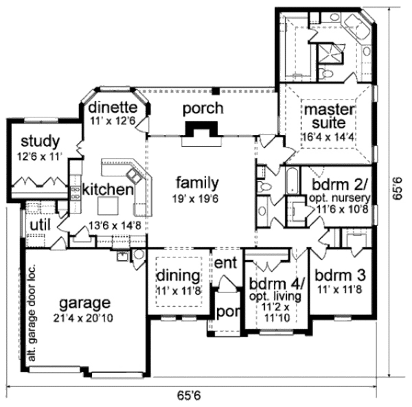 Dream House Plan - Traditional Floor Plan - Main Floor Plan #84-196