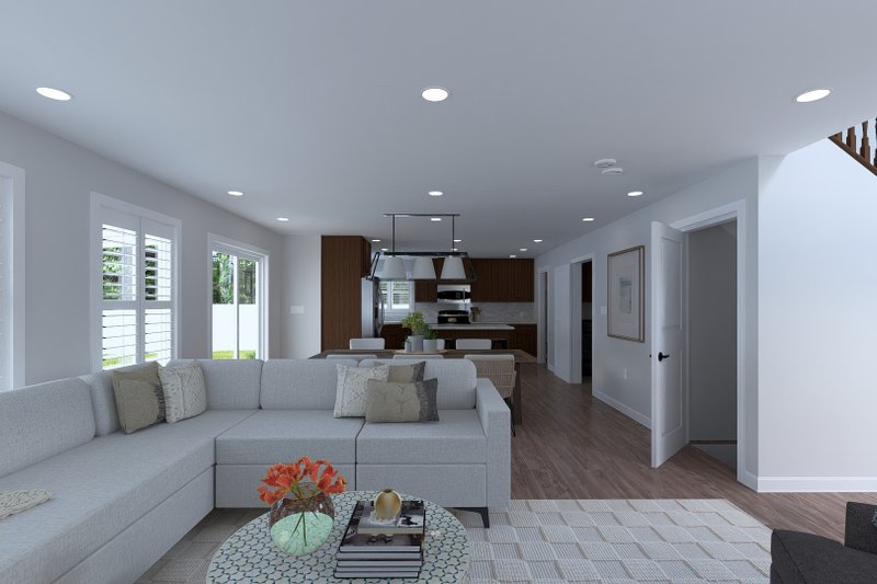 Architectural House Design - Interior - Family Room for Farmhouse House Plan #1060-374 - 3 bed, 2.5 bath