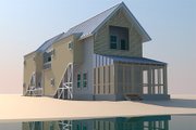 Beach Style House Plan - 3 Beds 4 Baths 2220 Sq/Ft Plan #433-1 