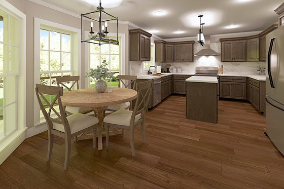 Interior - Dining Room for European House Plan #44-138 - 3 bed, 2 bath