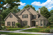 Country Style House Plan - 5 Beds 3 Baths 2585 Sq/Ft Plan #17-2692 Exterior 