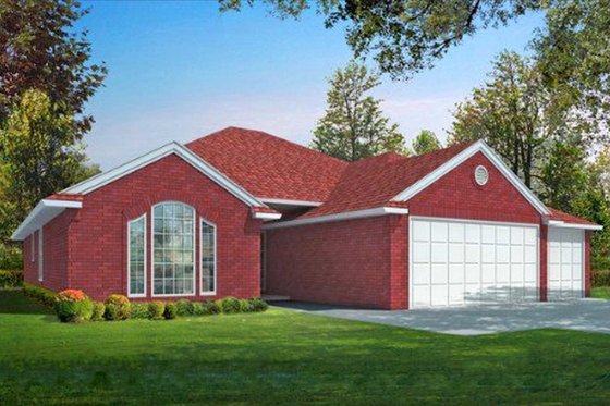 Exterior - Front Elevation for Traditional House Plan #65-391 - 3 bed, 2 bath
