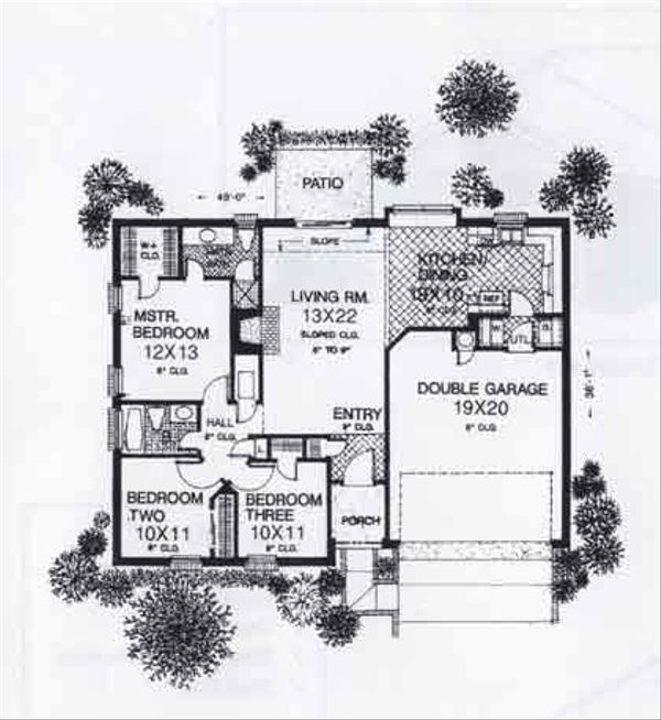 Traditional Floor Plan - Main Floor Plan #310-886