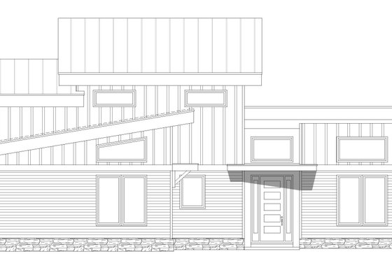 Exterior - Front Elevation 4 for Modern House Plan #932-384 - 3 bed, 2 bath