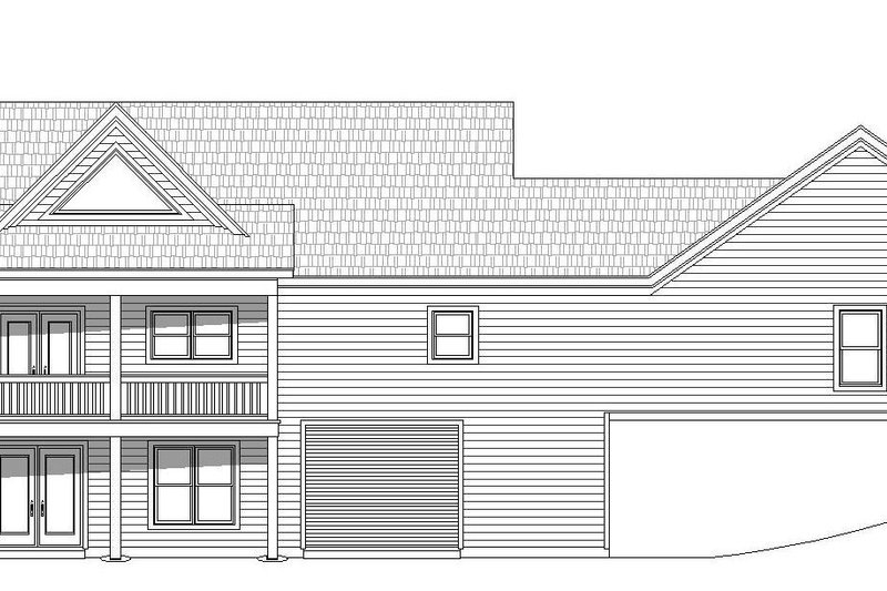 House Design - Exterior - Rear Elevation 1 for Country House Plan #932-37 - 2 bed, 2 bath