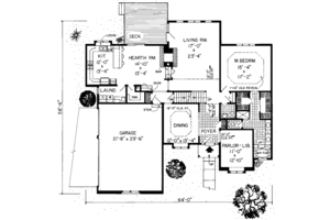 Floor Plan - Main Floor for Traditional House Plan #312-286 - 4 bed, 3.5 bath