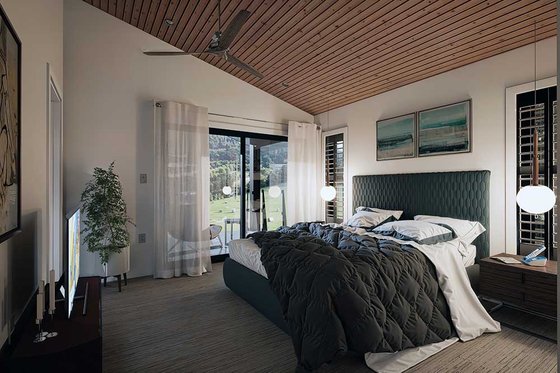 Interior - Master Bedroom for Contemporary House Plan #1101-33 - 3 bed, 2.5 bath