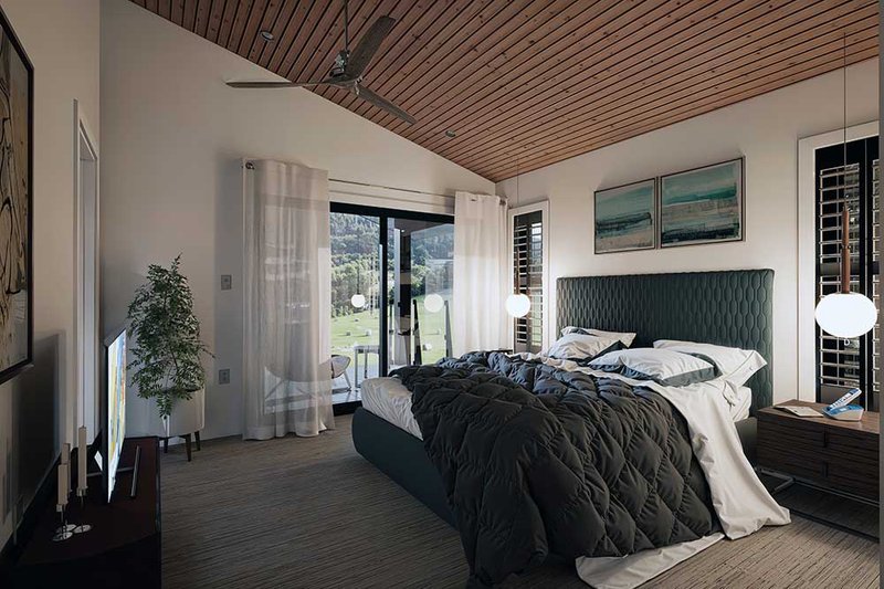 Architectural House Design - Interior - Master Bedroom for Contemporary House Plan #1101-33 - 3 bed, 2.5 bath