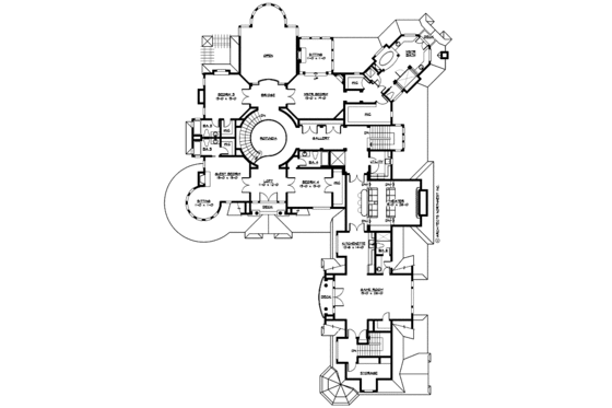 Floor Plan - Upper Floor for Traditional House Plan #132-216 - 4 bed, 6 bath