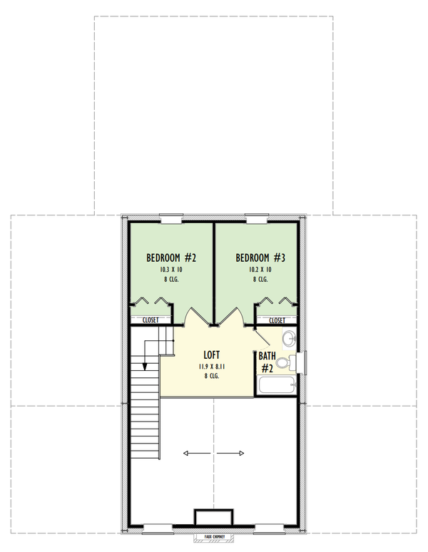 Barndominium Floor Plan - Upper Floor Plan #1092-43