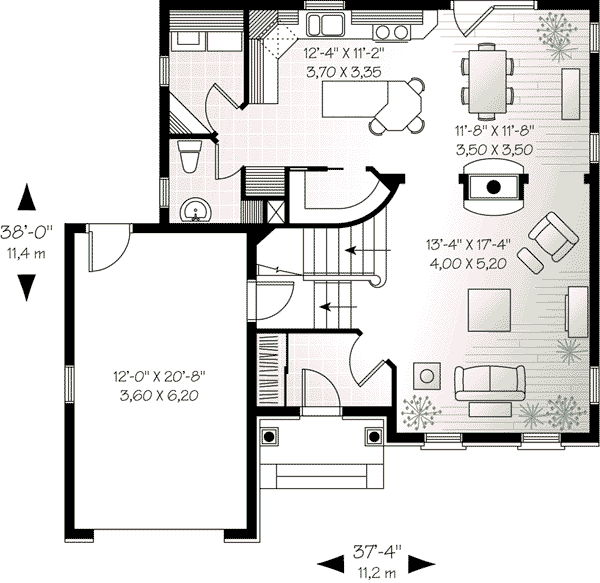 Colonial Floor Plan - Main Floor Plan #23-376